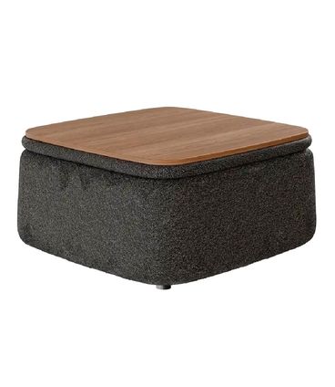 Mesa de Centro Elements Berti Puff e Baú 3 em 1 Cinza - 77573