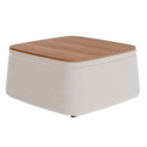 Mesa de Centro Elements Berti Puff e Baú 3 em 1 Creme - 78730