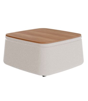 Mesa de Centro Elements Berti Puff e Baú 3 em 1 Creme - 78730