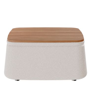 Mesa de Centro Elements Berti Puff e Baú 3 em 1 Creme - 78730