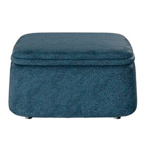 Mesa de Centro Elements Berti Puff e Baú 3 em 1 Azul Petróleo - 78731