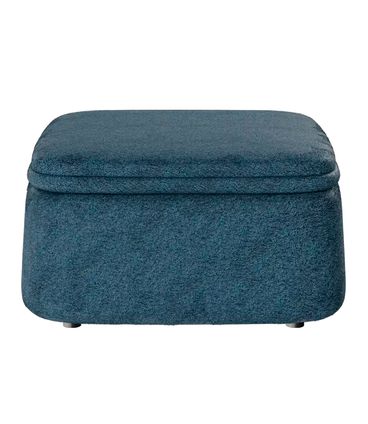 Mesa de Centro Elements Berti Puff e Baú 3 em 1 Azul Petróleo - 78731