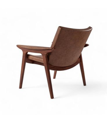 Poltrona Vicosa Estrutura Castanho Tecido Corino Caramelo - 76976