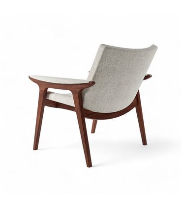 Poltrona Vicosa Estrutura Castanho Tecido Boucle Branco -76974