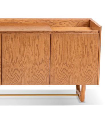 Buffet Spazio Bar Carvalho Amêndoa Pés Dourado 180cm - 78773