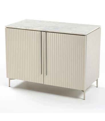 Buffet Onix 02 Portas Ripadas Off White Tampo Calacata - 78775