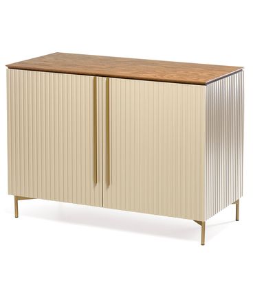 Buffet Onix 02 Portas Ripadas Tampo Carvalho Amêndoa - 78776