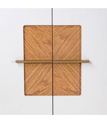 Bar Preston 02 Portas Off White e Carvalho Amêndoa - 78783