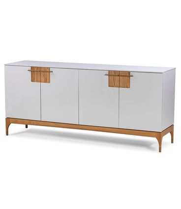 Buffet Preston 04 Portas Off White e Carvalho Amêndoa - 78784