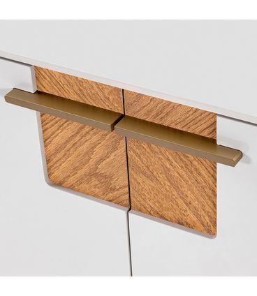 Buffet Preston 04 Portas Off White e Carvalho Amêndoa - 78784