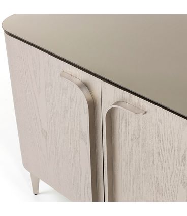 Buffet Magno 02 Portas Carvalho Champagne Com Vidro - 78789