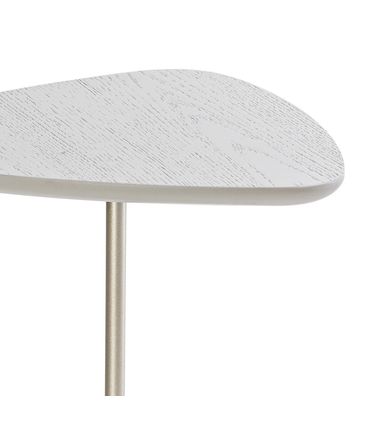 Mesa Auxiliar Charlotte Alta Off White Haste Champagne - 78918