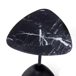 Mesa Auxiliar Charlotte Baixa Concreto Preto Tampo Nero - 78925