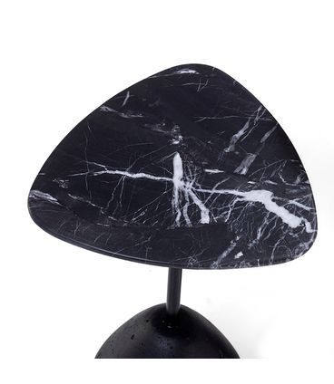 Mesa Auxiliar Charlotte Baixa Concreto Preto Tampo Nero - 78925