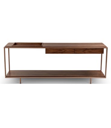 Aparador David Nogueira Base Metalizado Bronze - 78931