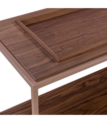 Aparador David Nogueira Base Metalizado Bronze - 78931