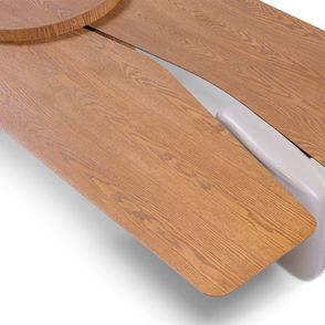 Mesa Centro Nikos Amêndoa Base Concreto Corda 180cm - 78934