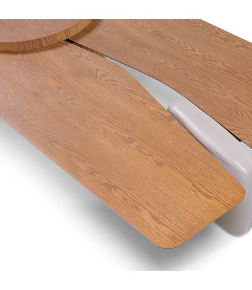 Mesa Centro Nikos Amêndoa Base Concreto Corda 180cm - 78934