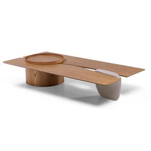Mesa Centro Nikos Amêndoa Base Concreto Corda 200cm - 78935