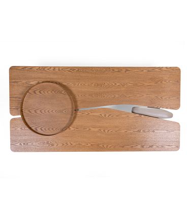 Mesa Centro Nikos Amêndoa Base Concreto Corda 200cm - 78935