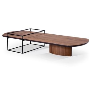 Mesa Centro Tarsila Nogueira Base Preto Acetinado 160cm - 78943