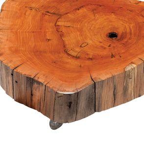 Mesa Centro Wood Média Com Rodízios - 78954