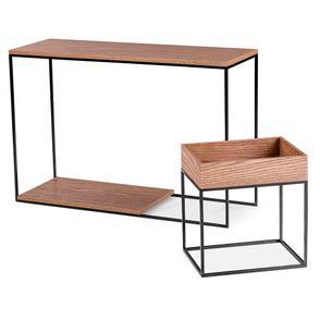Sofá Table Venezza Lateral Extensível Amêndoa 90cm - 78956