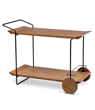 Carrinho Bar Vinéa Amêndoa Base Preto Acetinado - 78959