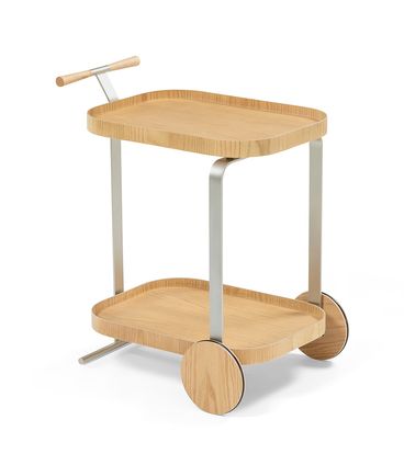 Carrinho Bar Manhattan Carvalho Natural Base Champagne - 78960