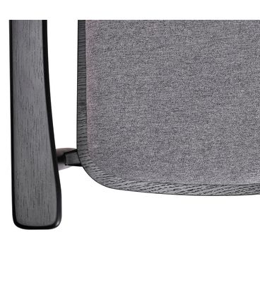 Poltrona Vitta Base Preta Assento Grafite Palha Preta - 78971