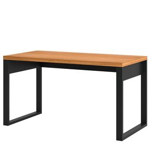 Escrivaninha Cleveland Tampo Freijó Base Preto Fosco 135cm - 62322