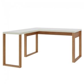 Escrivaninha Cleveland em L Freijó Off White 135cm - 79040