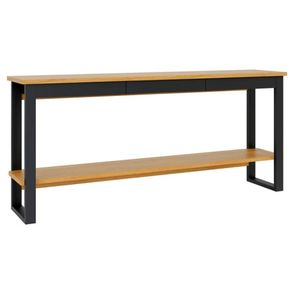 Aparador Industrial Cleveland 01 Gaveta Preto Freijó 180cm - 79042