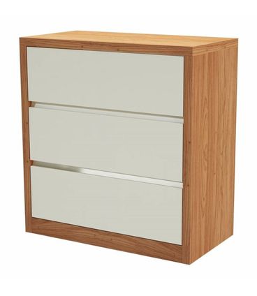 Cômoda Lyra 3 Gavetas Freijó com Off White 90cm - 55774