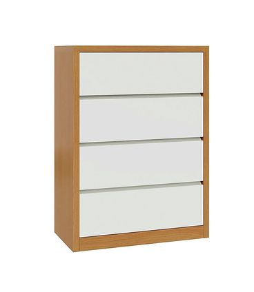 Cômoda Lyra 4 Gavetas Freijó com Off White 90cm - 77062