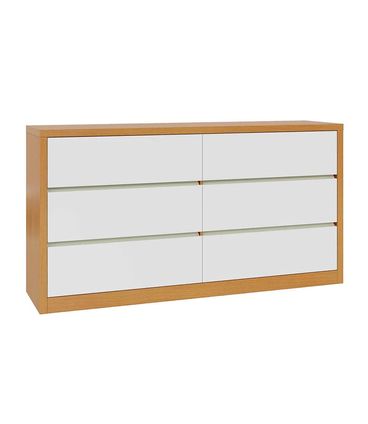 Cômoda Lyra 6 Gavetas Freijó com Off White 180cm - 77063