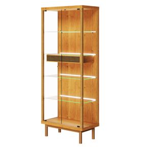 Cristaleira Alma Madeira Nature Vidro 185cm - 76910