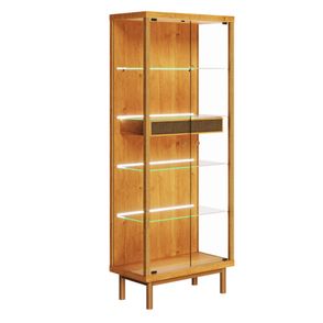 Cristaleira Alma Madeira Nature Vidro 185cm - 76910