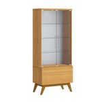 Cristaleira Forma Madeira Nature Porta Vidro 166cm - 79081