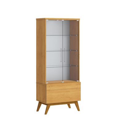 Cristaleira Forma Madeira Nature Porta Vidro 166cm - 79081