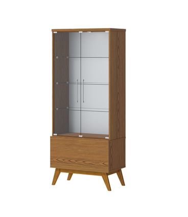 Cristaleira Forma Madeira Freijo Porta Vidro 166cm - 79082