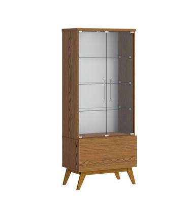 Cristaleira Forma Madeira Freijo Porta Vidro 166cm - 79082