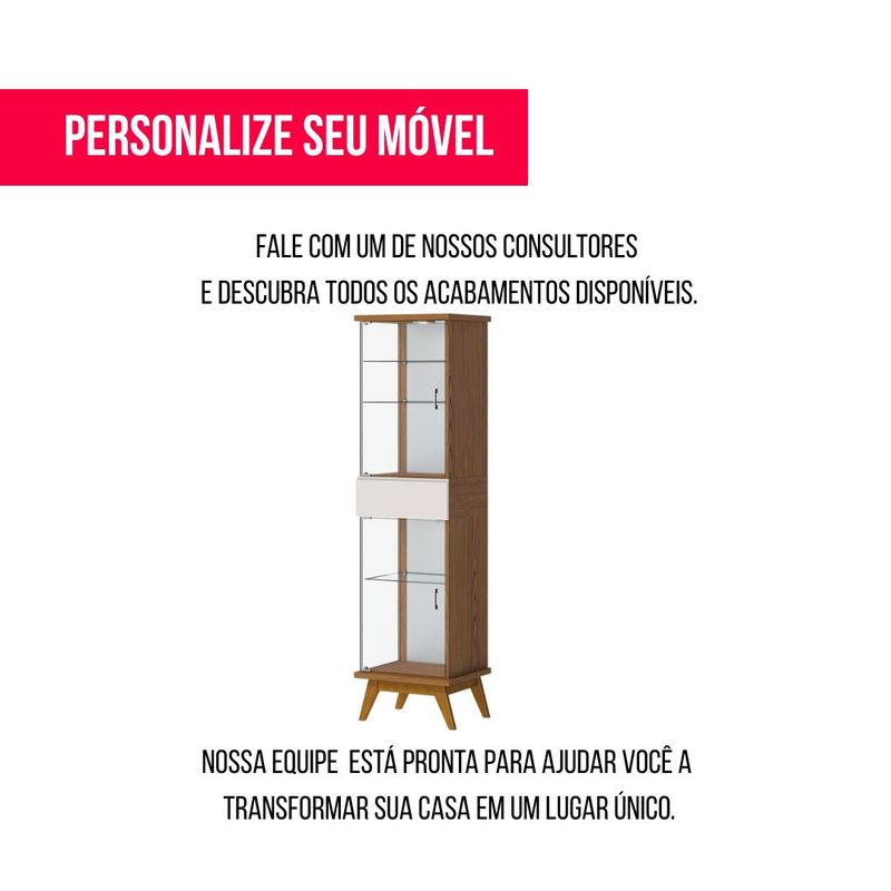 Cristaleira Crono Freijo Com Off White 183cm - 79090