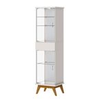 Cristaleira Crono Off White Porta Vidro 183cm - 79092