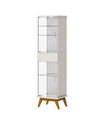 Cristaleira Crono Off White Porta Vidro 183cm - 79092