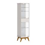 Cristaleira Crono Off White Porta Vidro 183cm - 79092