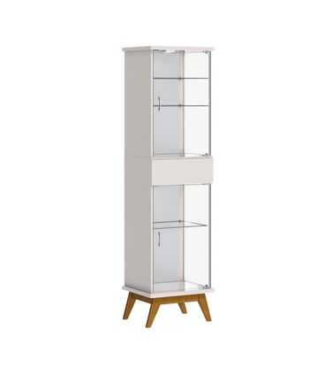 Cristaleira Crono Off White Porta Vidro 183cm - 79092