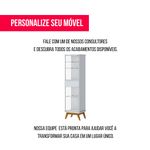 Cristaleira Crono Off White Porta Vidro 183cm - 79092