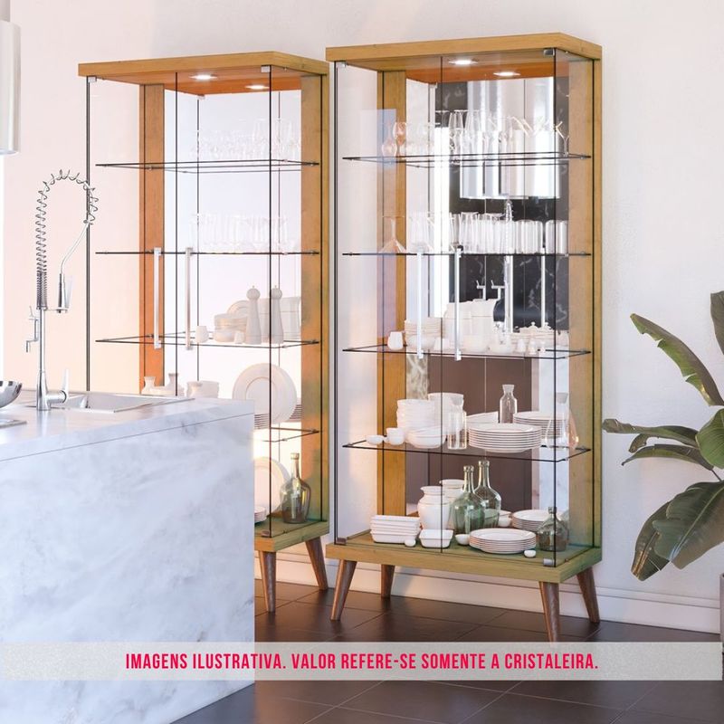 Cristaleira Opus Nature Portas de Vidro 179cm - 73412 73412