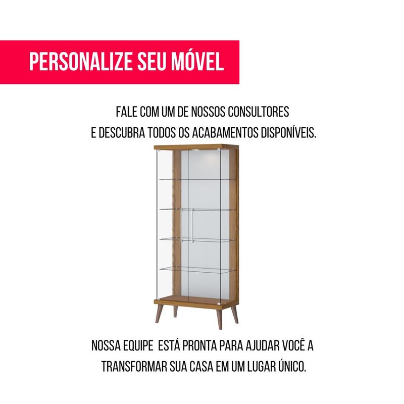 Cristaleira Opus Freijó Portas de Vidro 179cm - 79094